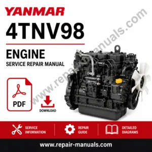 Yanmar 4TNV98 engine service repair manual, showcasing diagrams and repair guidelines for maintenance