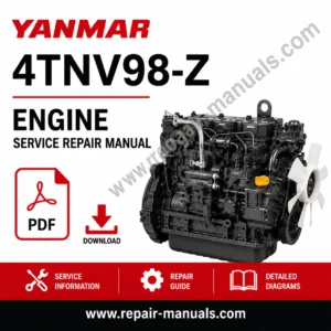 Yanmar 4TNV98-Z Engine Service Repair Manual with detailed engine illustration and repair guidelines