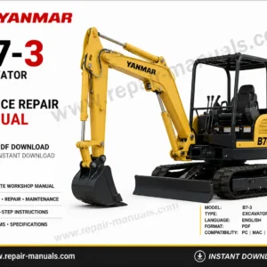 Yanmar B7-3 Excavator Service Repair Manual PDF Download