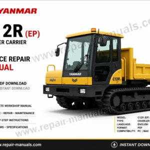 Service Repair Manual for Yanmar C12R (EP) Crawler Carrier, showcasing detailed diagrams and model specifications