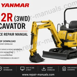Service Repair Manual for Yanmar C12R (3WD) Excavator, showcasing detailed diagrams and maintenance instructions