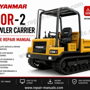 Service Repair Manual for Yanmar C30R-2 Crawler Carrier, showcasing detailed diagrams and maintenance instructions