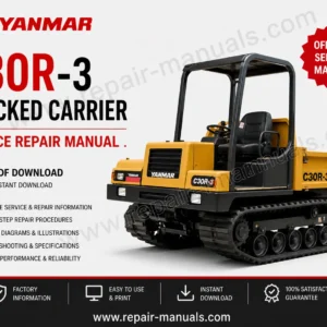 Service Repair Manual for Yanmar C30R-3 Tracked Carrier, showcasing detailed diagrams and instructions