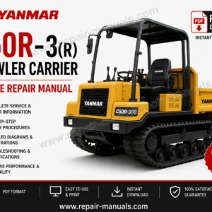 Service Repair Manual for Yanmar C50R-3(R) Crawler Carrier, showcasing detailed diagrams and maintenance instructions