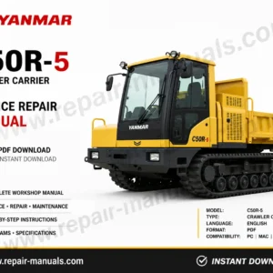 Service Repair Manual for Yanmar C50R-5 Crawler Carrier, showcasing detailed diagrams and maintenance instructions