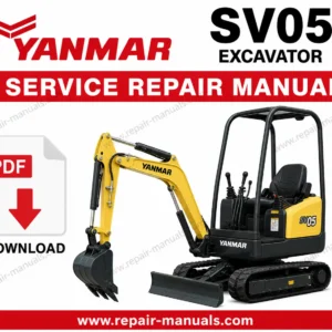Yanmar SV05 Excavator Service Repair Manual PDF Download digital product