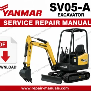Yanmar SV05-A Excavator Service Repair Manual PDF Download digital product