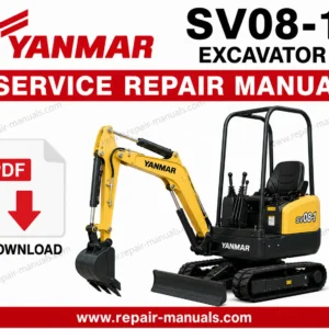 Yanmar SV08-1 Excavator Service Repair Manual, displaying the model and essential repair information
