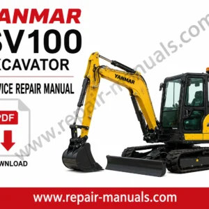Yanmar SV100 Excavator Service Repair Manual, showcasing the model and essential repair information
