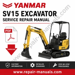 Yanmar SV15 Excavator Service Repair Manual, showcasing the model and essential repair information