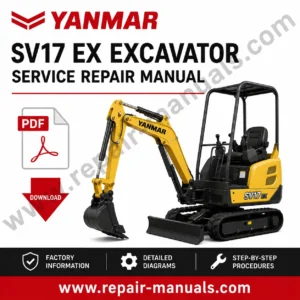Yanmar SV17 EX Excavator Service Repair Manual, displaying the model and essential repair information