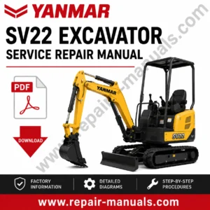 Yanmar SV22 Excavator Service Repair Manual, displaying the model and essential repair information