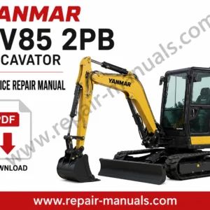 Service Repair Manual for Yanmar SV85 2PB Excavator, showcasing detailed diagrams and maintenance instructions