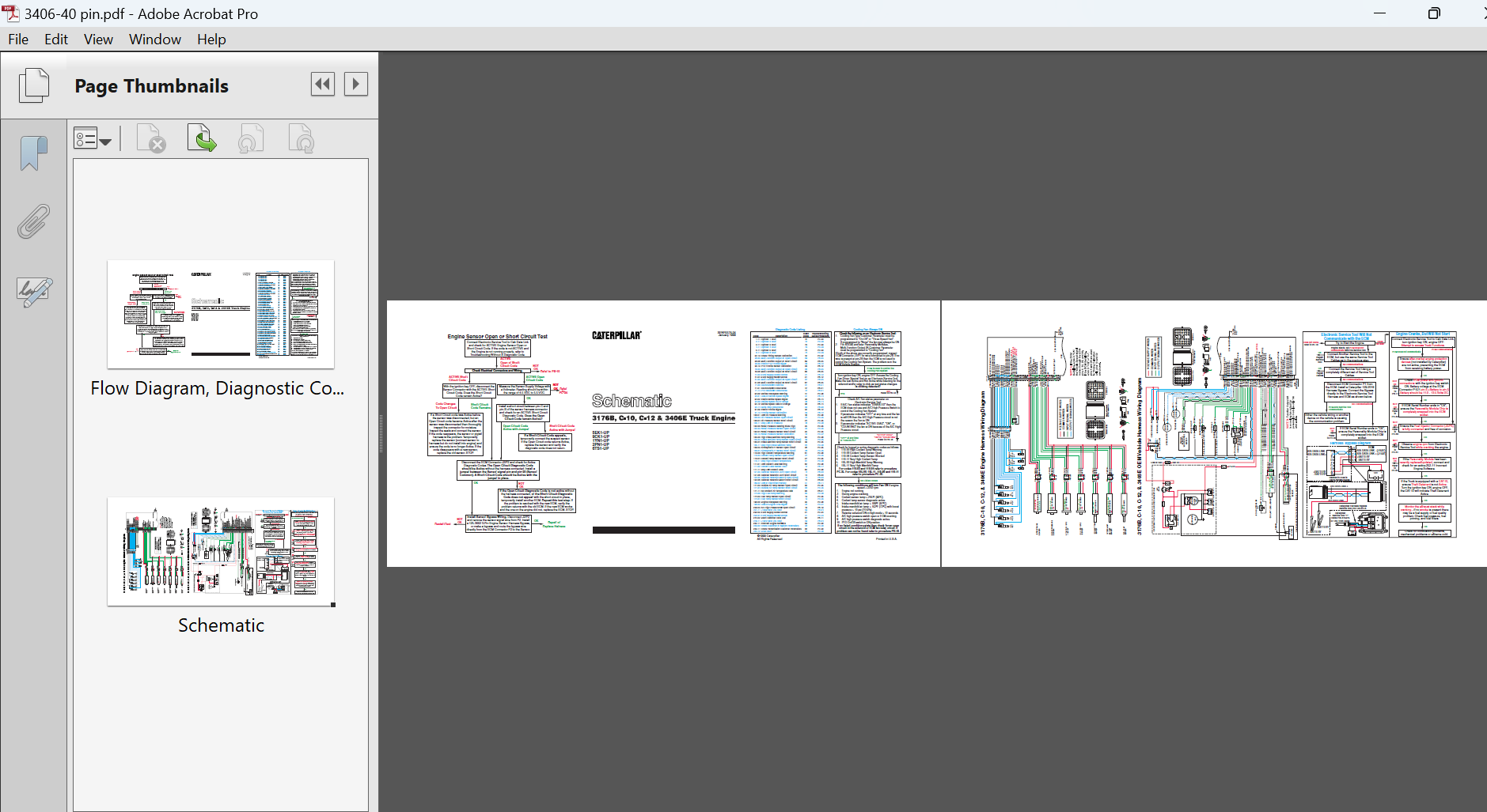 Caterpillar 3176B C10 C12 3406E OEM Vehicle Harness Wiring Diagram PDF Download