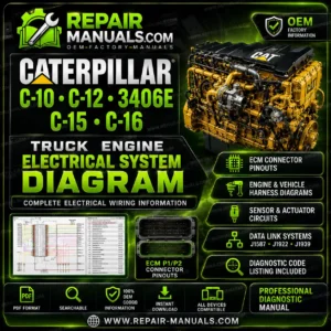Caterpillar C10 C12 3406E C15 C16 Electrical System Diagram PDF Instant Download