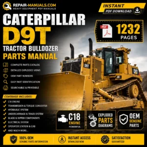 Caterpillar D9T Tractor Bulldozer Parts Manual PDF Download