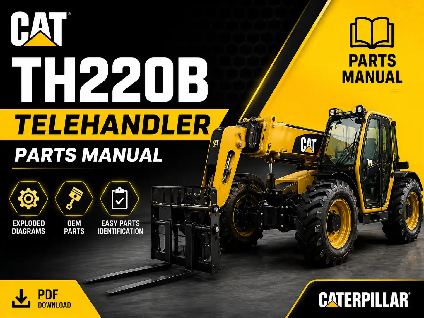 Caterpillar TH220B Telehandler Parts Manual PDF Download