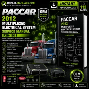PACCAR 2012 Multiplexed Electrical System Service Manual P30-1011 PDF Download