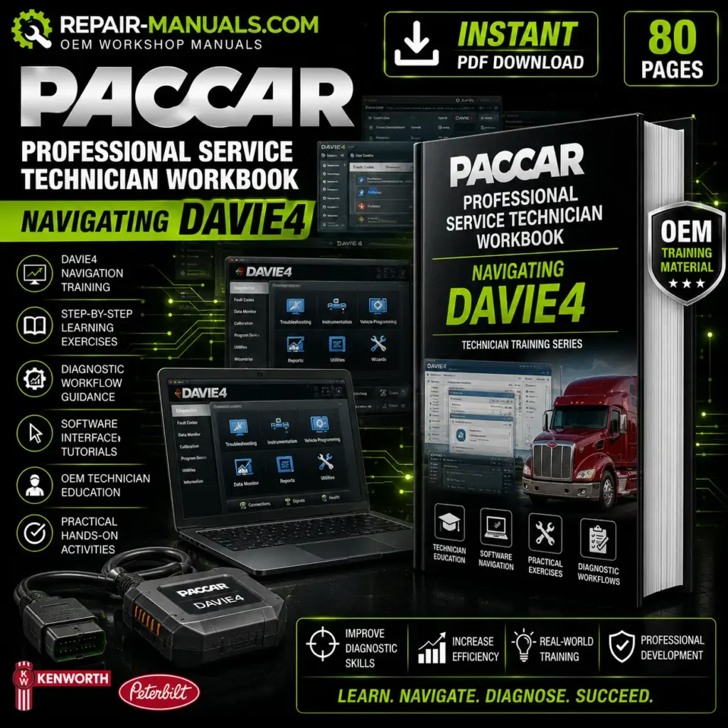 PACCAR Professional Service Technician Workbook Navigating DAVIE4 PDF Download