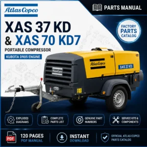 Atlas Copco XAS 37 KD XAS 70 KD7 Portable Compressor Parts Manual PDF