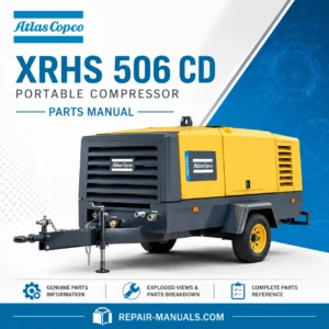 Atlas Copco XRHS 506 CD Portable Compressor Parts Manual PDF with illustrated OEM spare parts diagrams and exploded views.