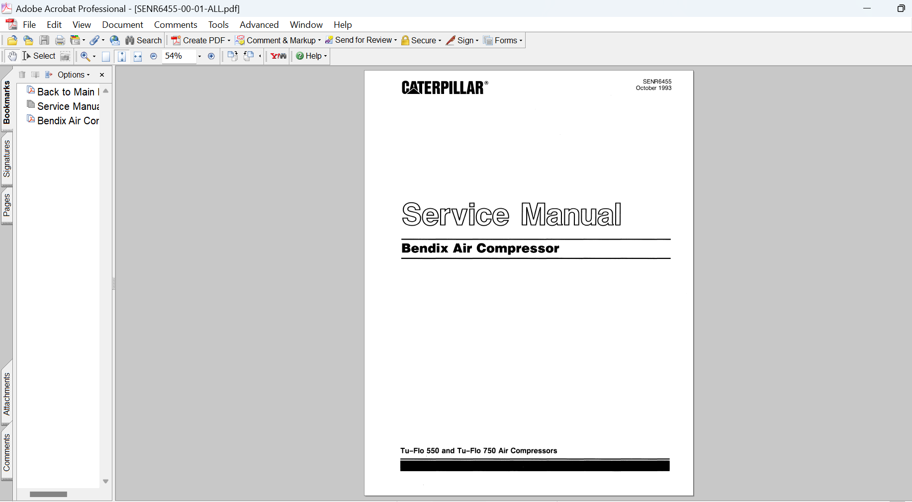 Bendix Tu-Flo 550 Air Compressor Service Repair Manual PDF Download