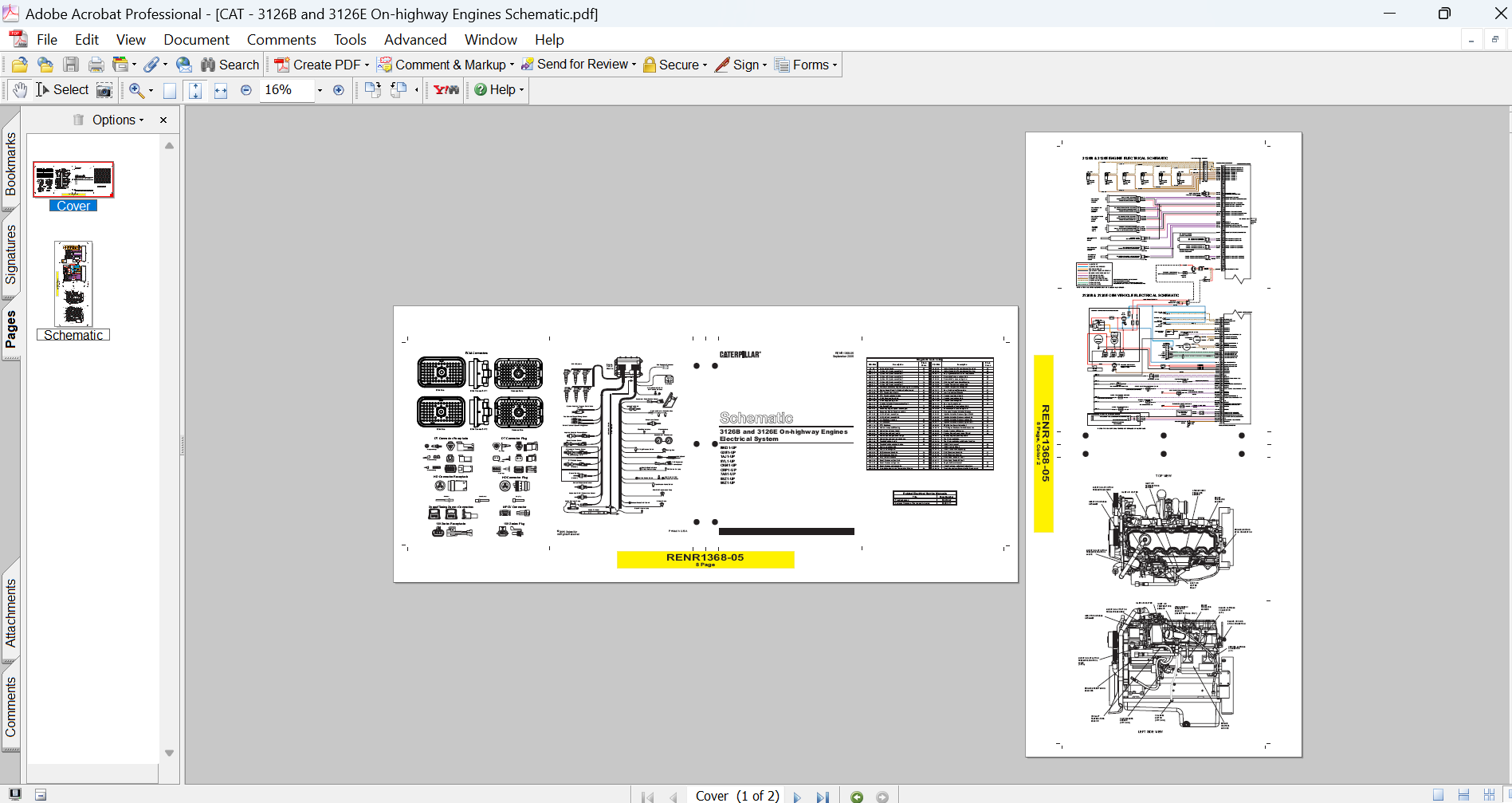 Caterpillar 3126B and 3126E On Highway Engines Electrical System Schematic PDF Download