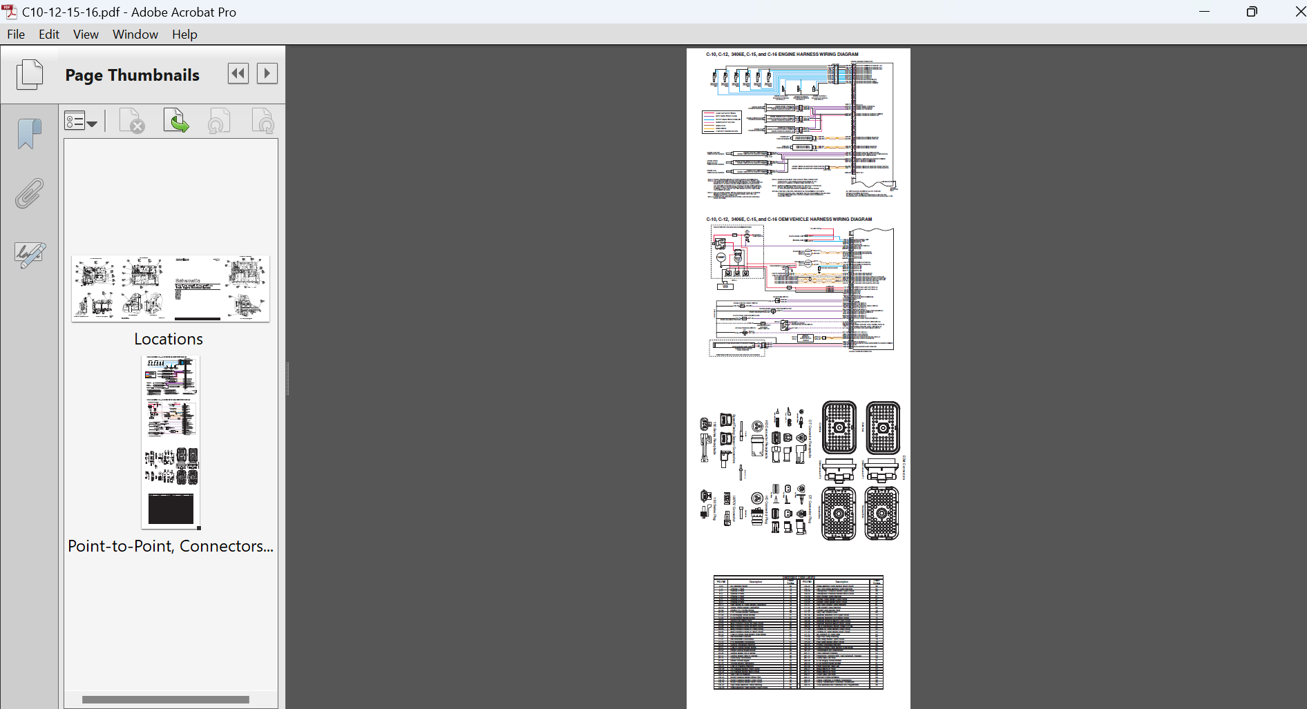 Caterpillar C10 C12 3406E C15 C16 Truck Engine Electrical System Diagram PDF Download