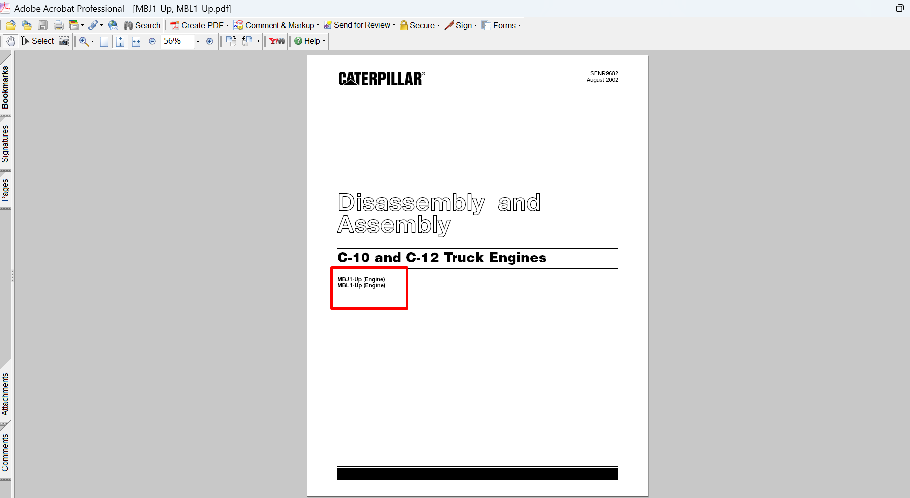 Caterpillar C10 C12 Truck Engines Disassembly and Assembly Manual PDF Download