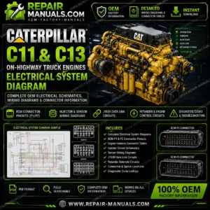Caterpillar C11 C13 On Highway Truck Engines Electrical System Diagram PDF Download