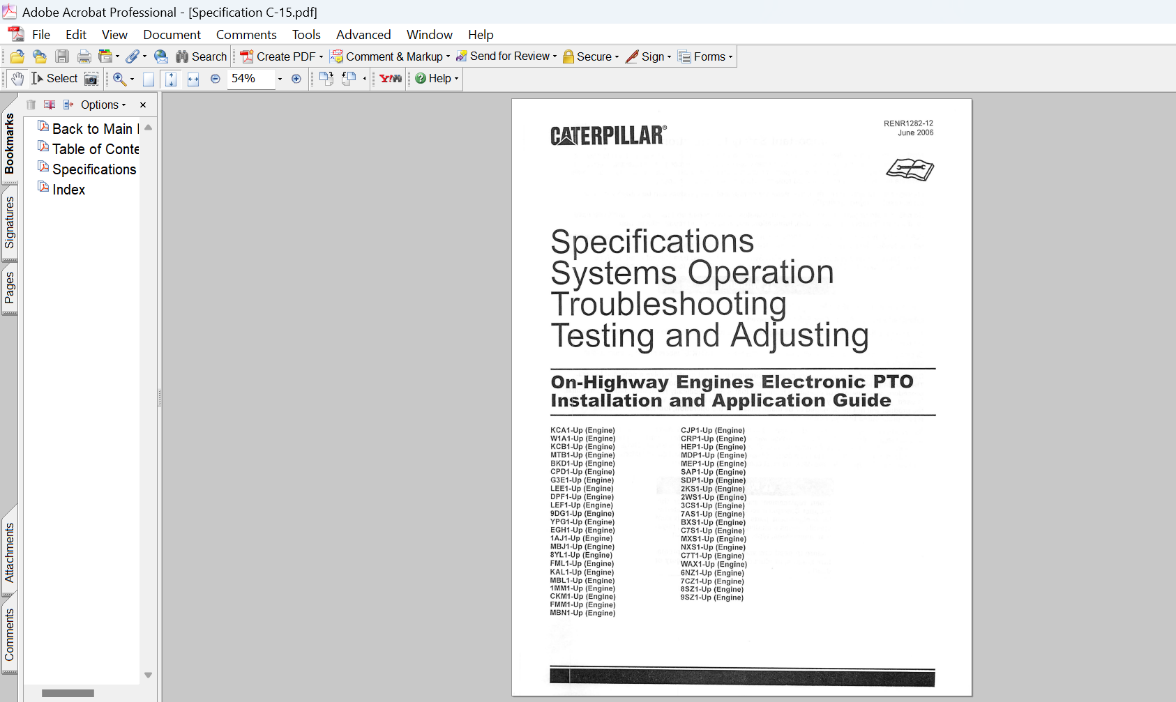 Caterpillar C11 C13 C15 Engines Operation and Maintenance Manual PDF Download