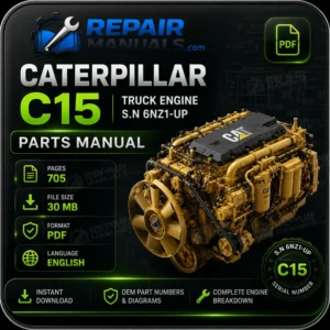 Caterpillar C15 Truck Engine S N 6NZ1-UP Parts Manual PDF Download
