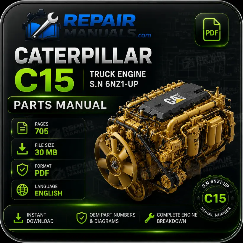 Caterpillar C15 Truck Engine S N 6NZ1-UP Parts Manual PDF Download