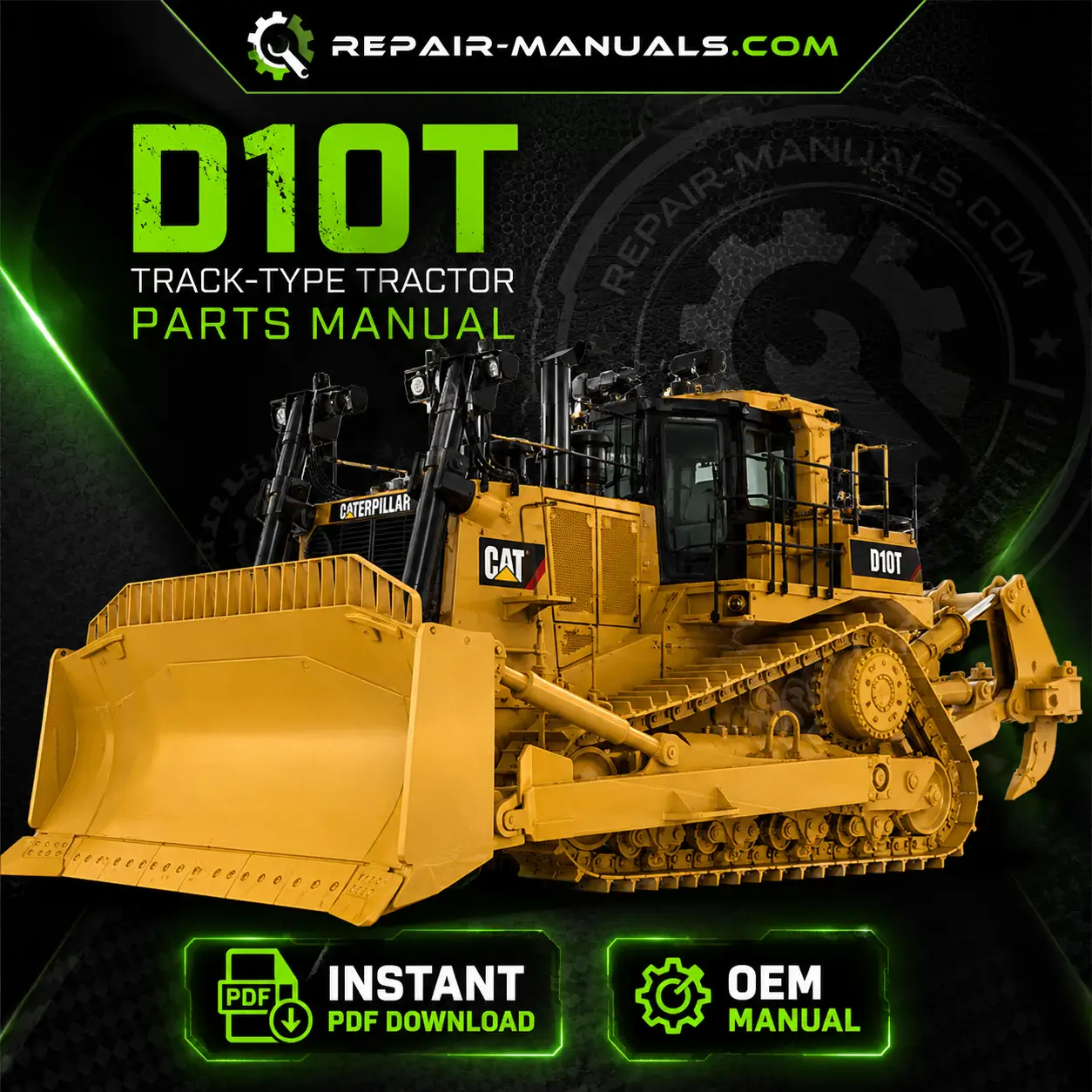 Caterpillar D10T Track-Type Tractor Parts Manual PDF OEM Parts Catalog
