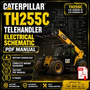 Caterpillar TH255C Telehandler Electrical Schematic Manual PDF Download
