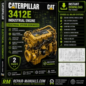 Caterpillar 3412E Industrial Engine Electrical System Schematic PDF Download