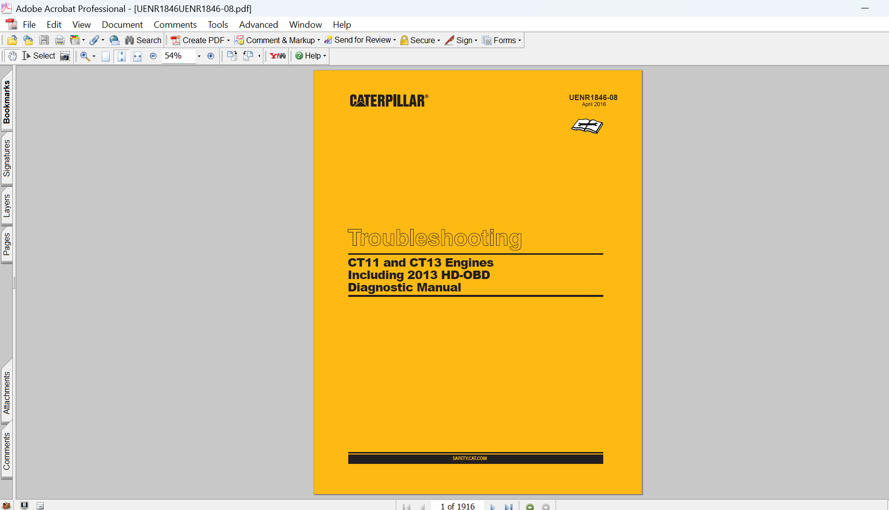 Caterpillar CT11 CT13 Engines Troubleshooting Diagnostic Manual PDF Download