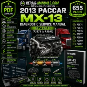 2013 PACCAR MX-13 Diagnostic Service Manual EPA2013 P3874 to P3997 PDF Download