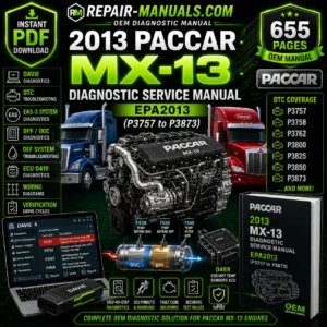 2013 PACCAR MX-13 Diagnostic Service Manual EPA2013 P3757 to P3873 PDF Download