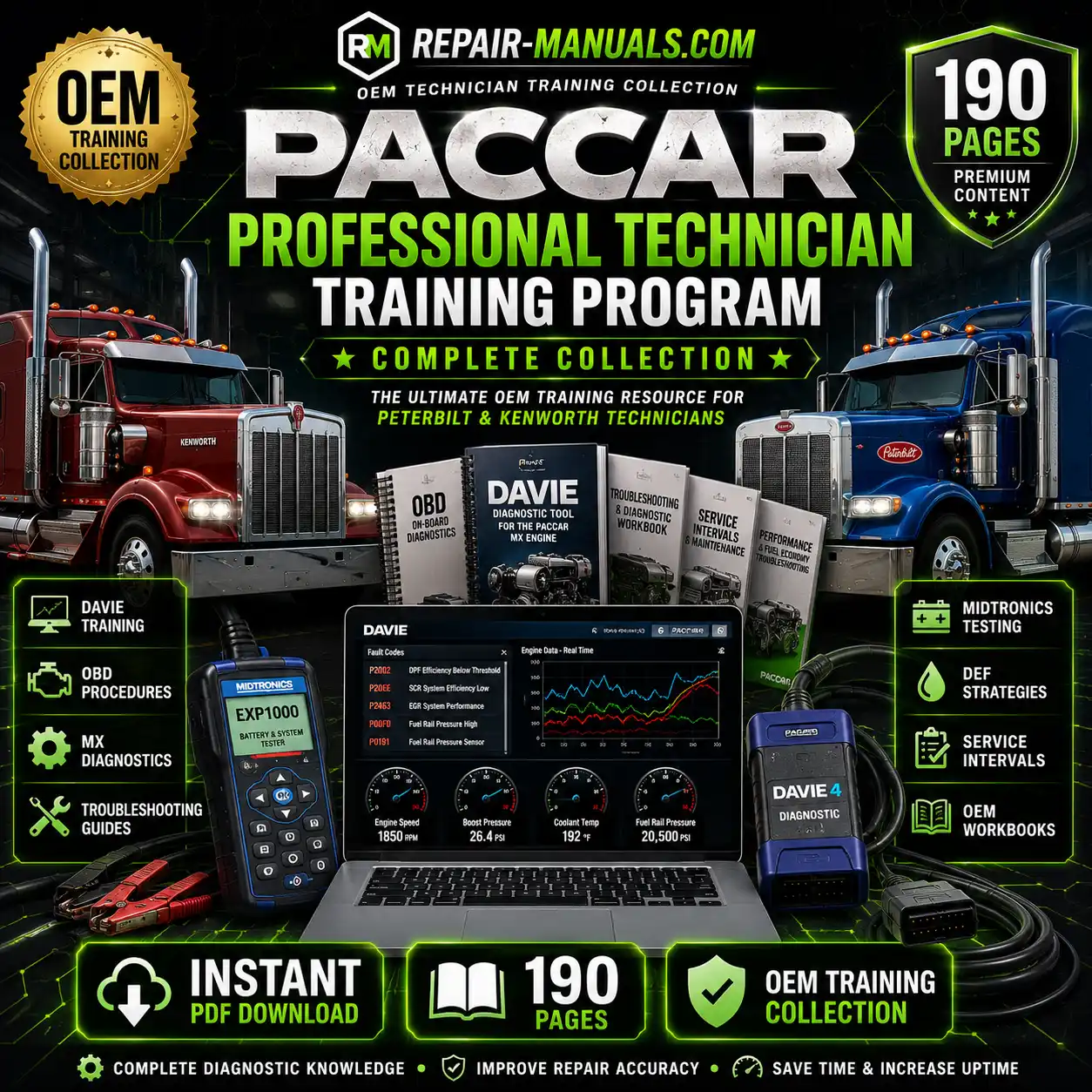 PACCAR Professional Technician Training Program Complete Collection PDF Download