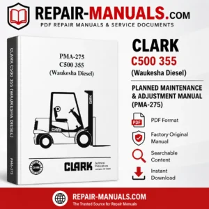 CLARK C500 355 Waukesha Diesel Planned Maintenance & Adjustment Manual PMA-275 PDF