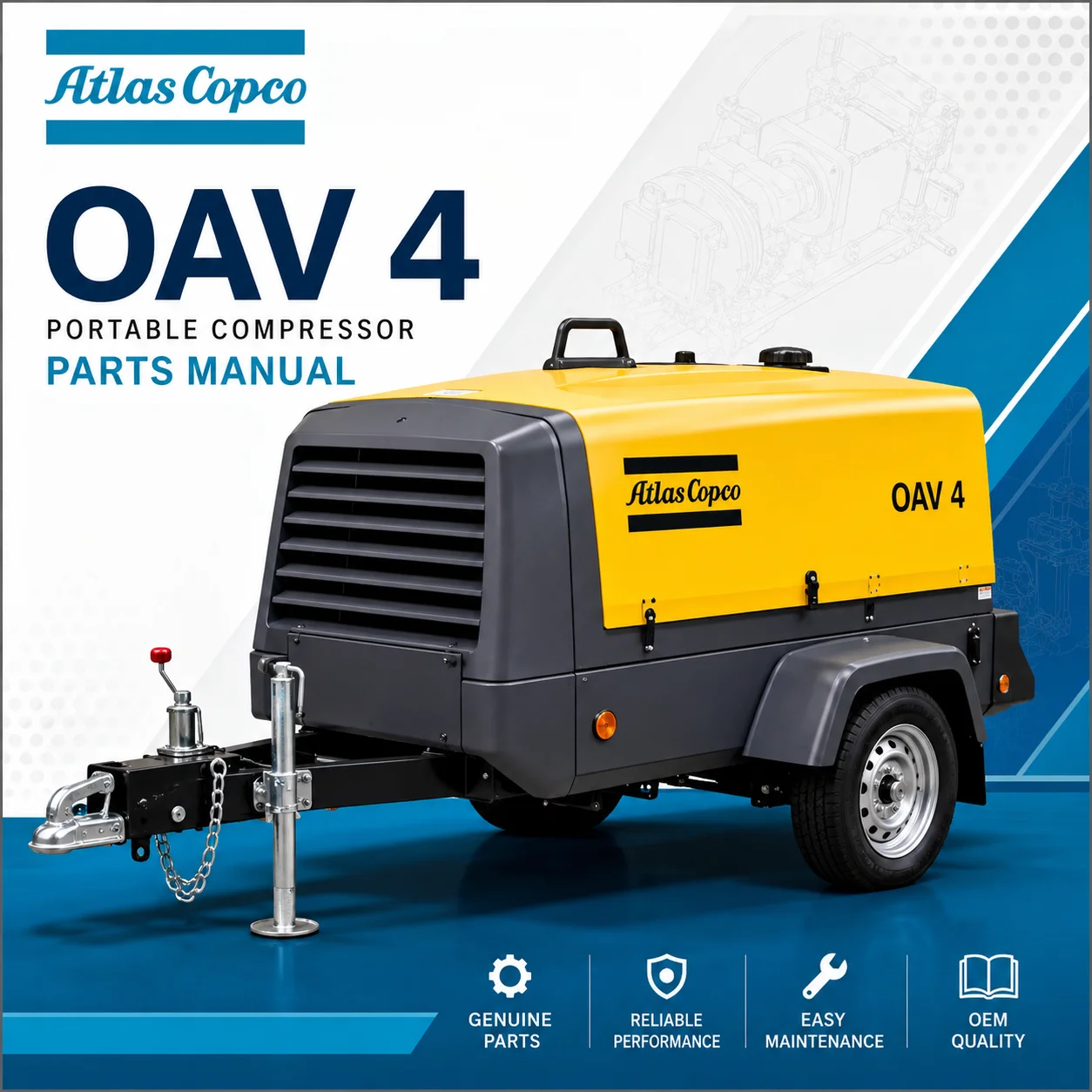 Atlas Copco OAV 4 Portable Compressor Parts Manual PDF Download