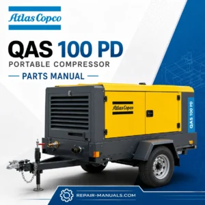 Atlas Copco QAS 100 PD Portable Generator Parts Manual PDF with Perkins 1104-44TAG2 engine illustrated spare parts catalog