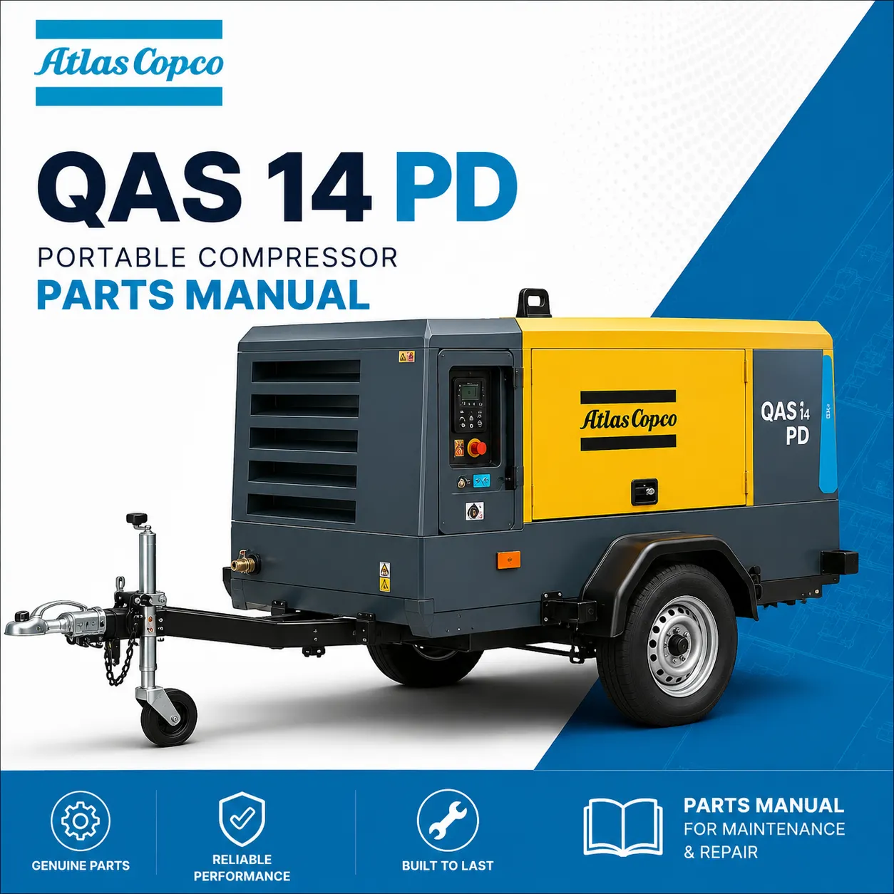 Atlas Copco QAS 14 PD Portable Generator Parts Manual PDF