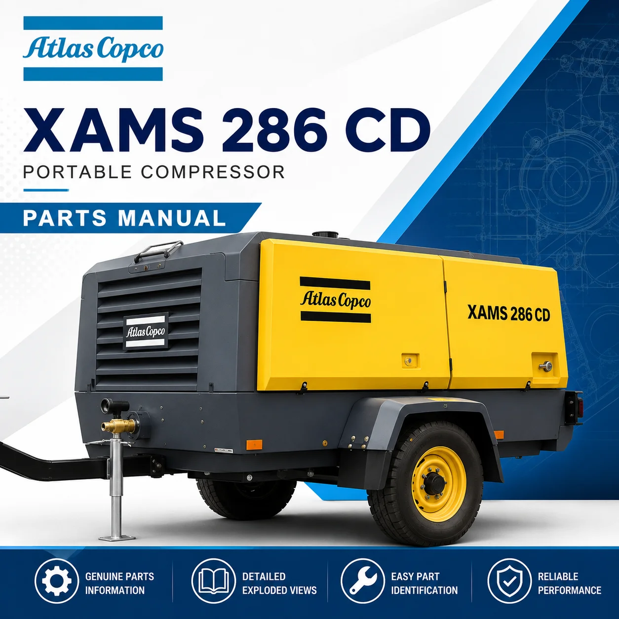 Atlas Copco XAMS 286 CD Portable Compressor Parts Manual PDF