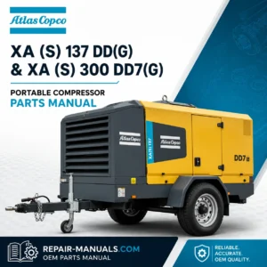 Atlas Copco XA(S) 137 DD(G) XA(S) 300 DD7(G) Portable Compressor Parts Manual PDF
