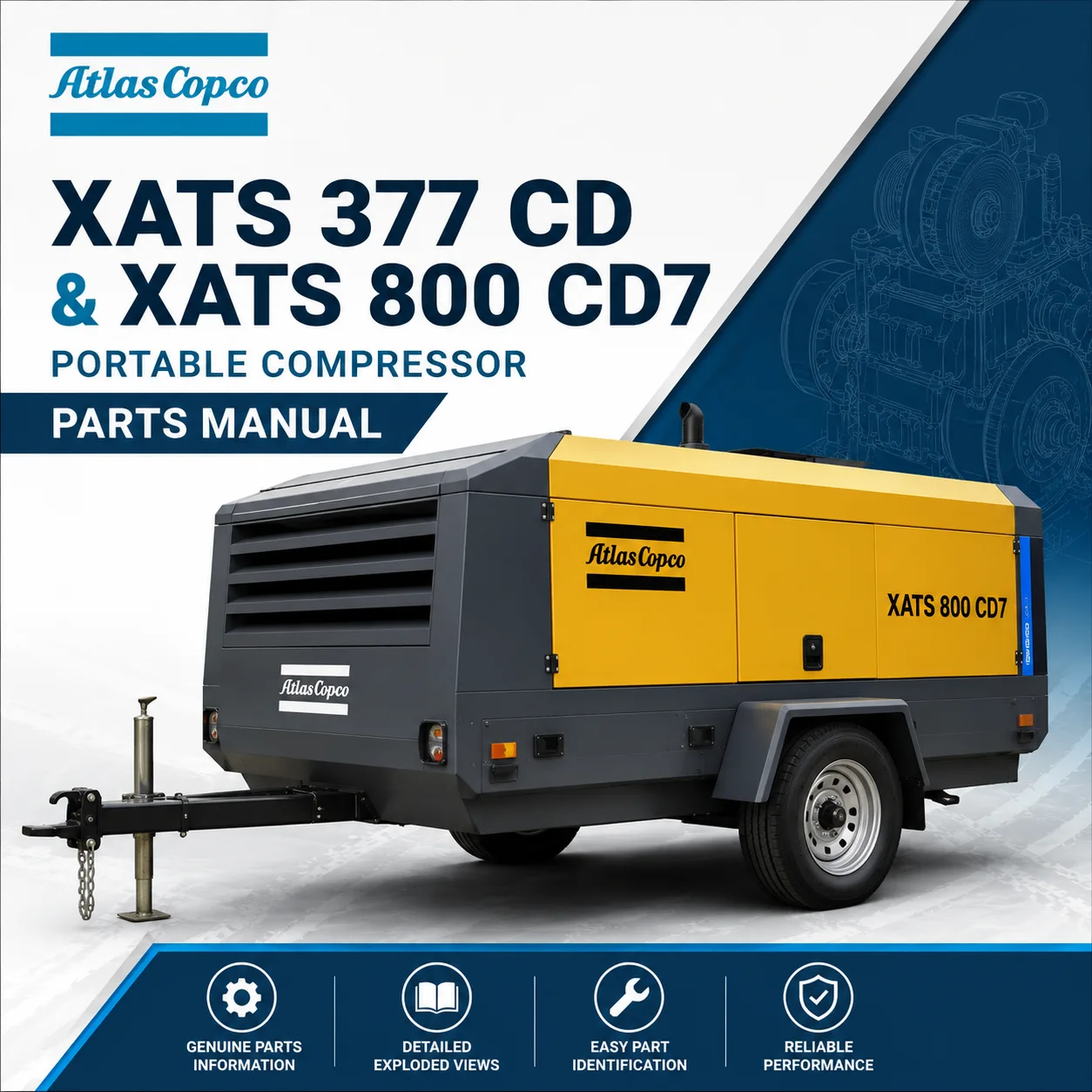 Atlas Copco XATS 377 CD XATS 800 CD7 Portable Compressor Parts Manual PDF