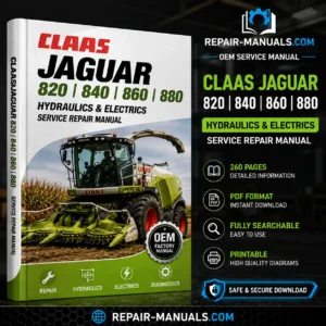 CLAAS JAGUAR 820 840 860 880 Hydraulics and Electrics Service Repair Manual PDF