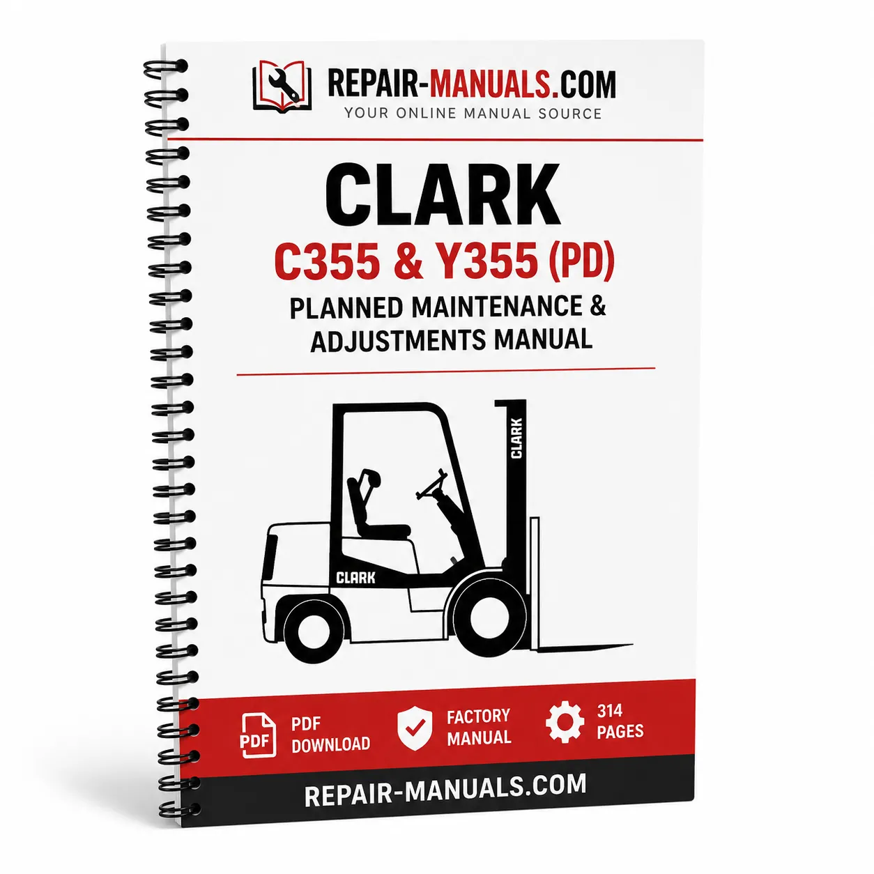 CLARK C355 Y355 PD Planned Maintenance and Adjustments Manual PDF