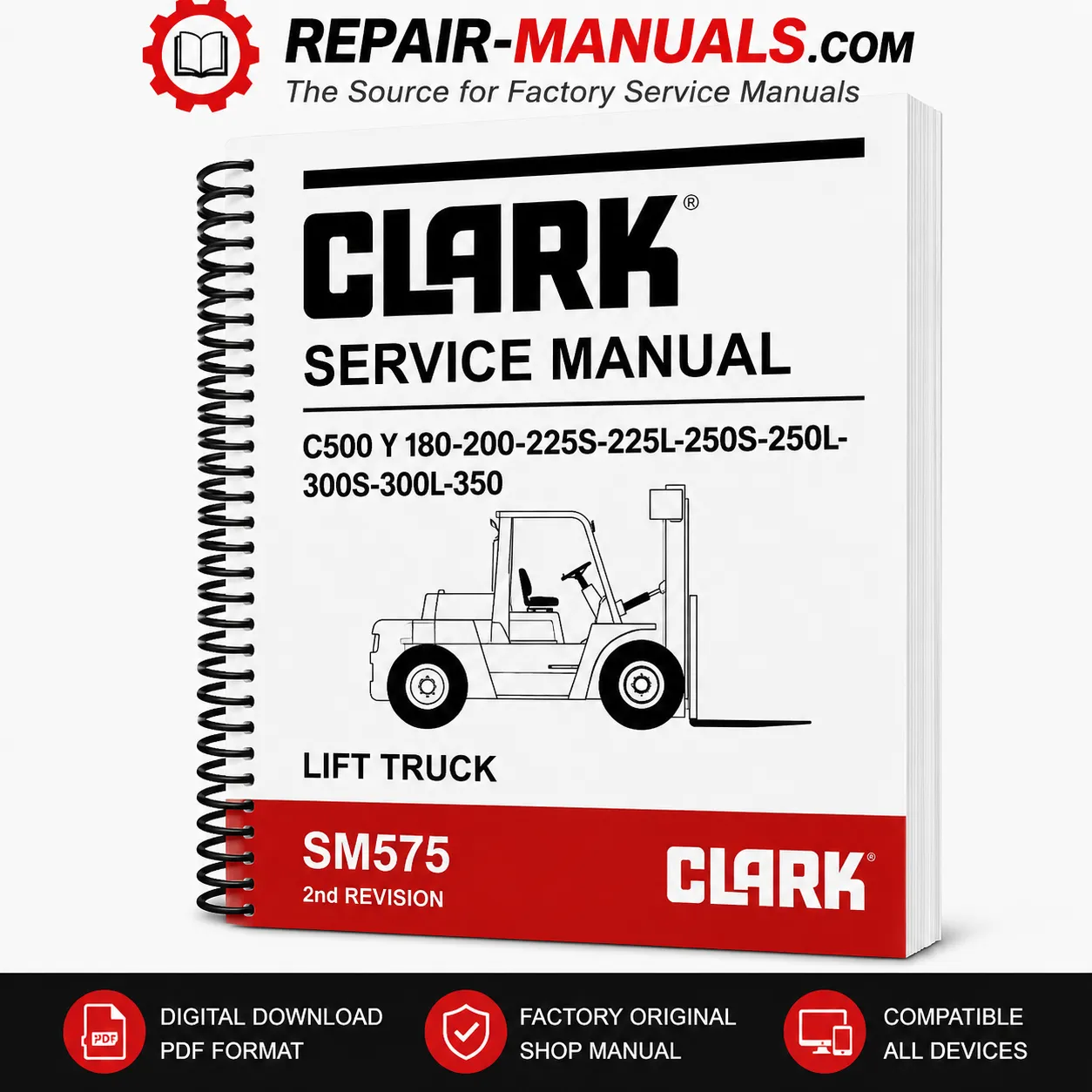 CLARK C500 Y180 Y200 Y225S Y225L Y250S Y250L Y300S Y300L Y350 Service Repair Manual PDF